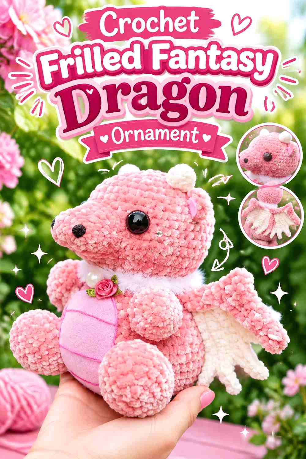 12. Crochet Frilled Fantasy Dragon Ornament