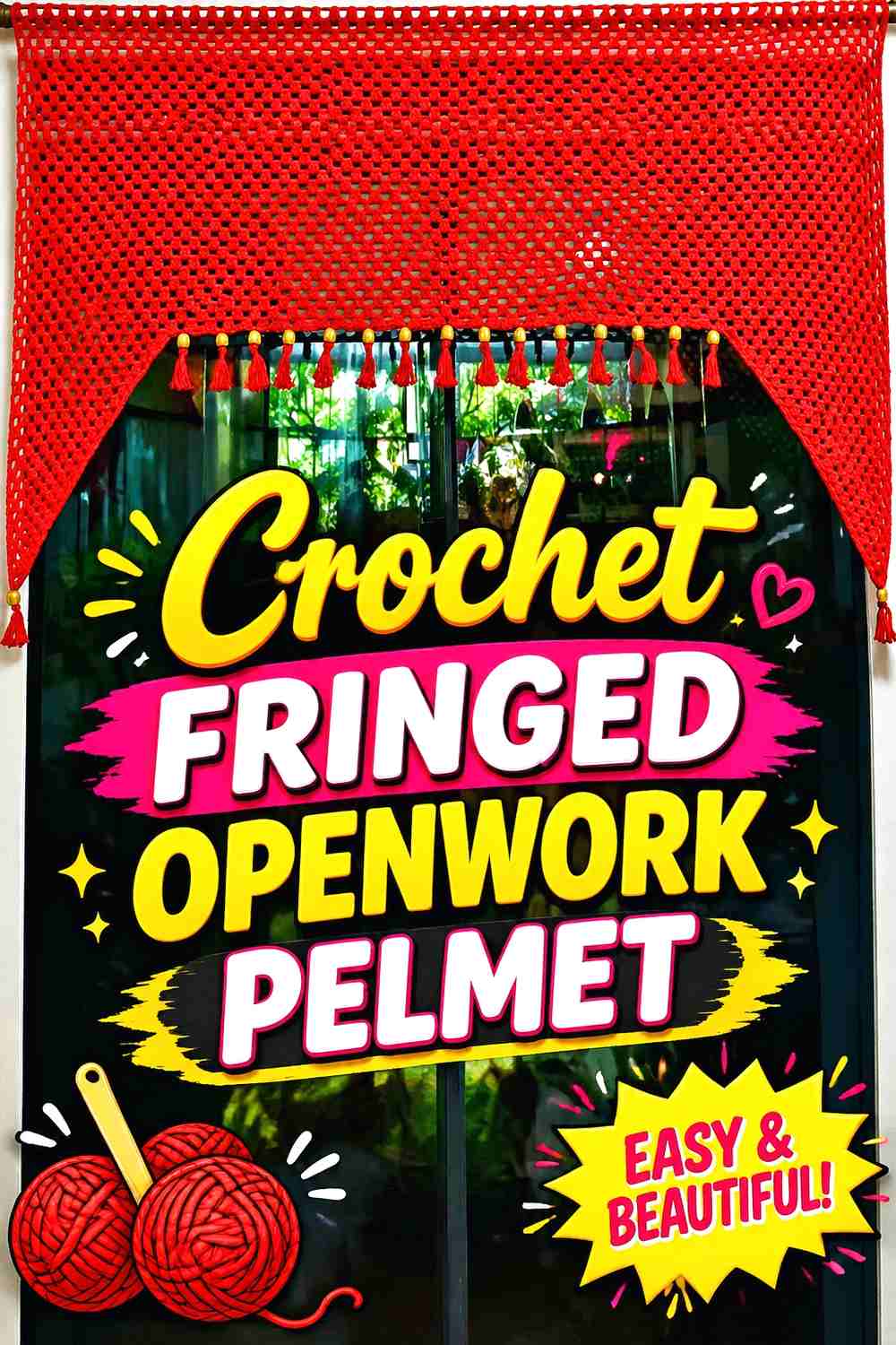4. Crochet Fringed Openwork Pelmet