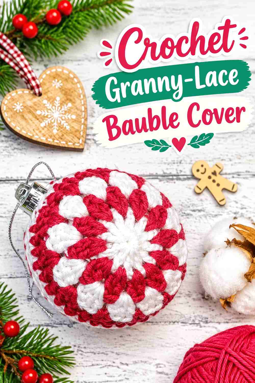 8. Crochet Granny-Lace Bauble Cover