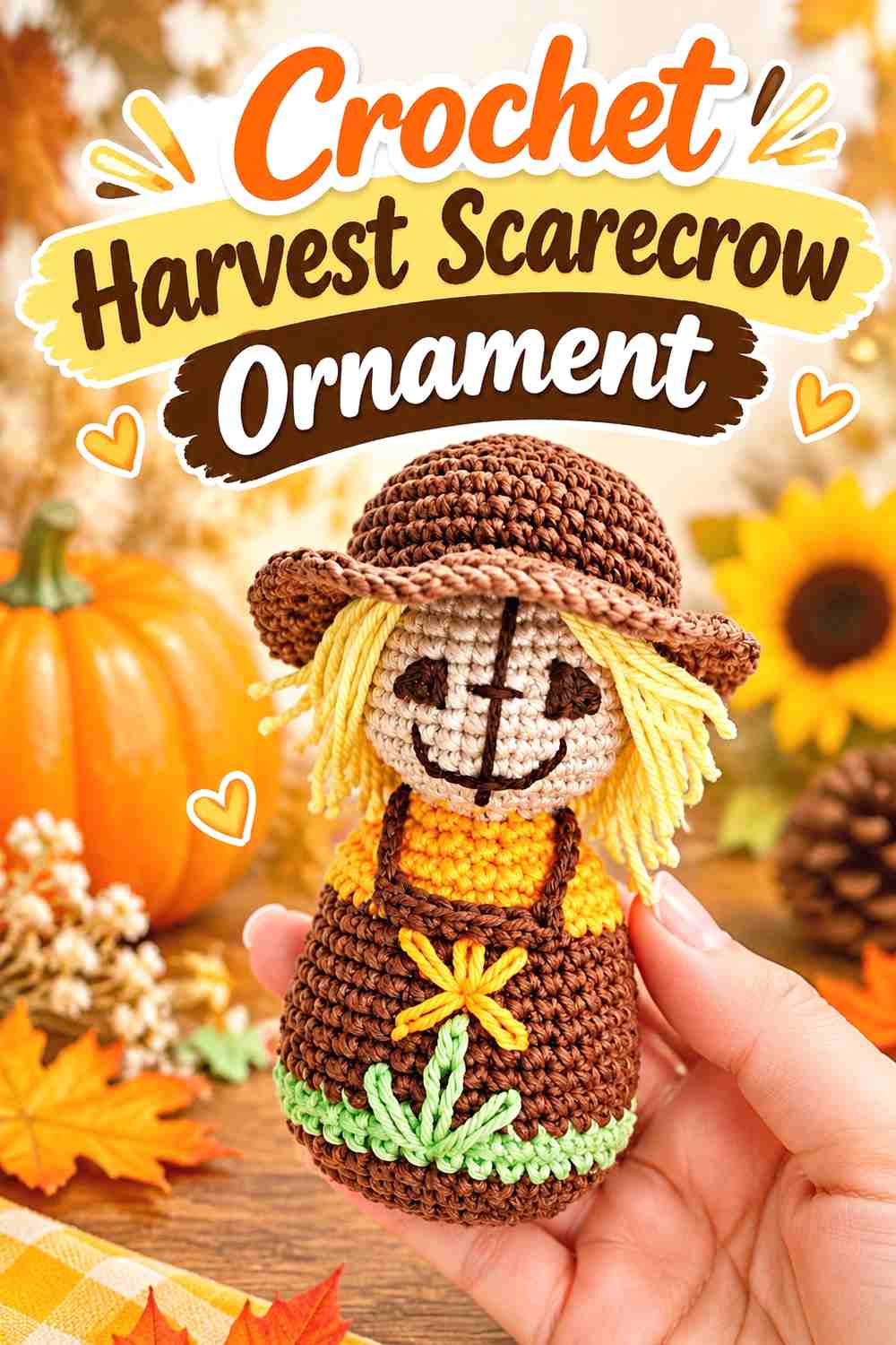 12. Crochet Harvest Scarecrow Ornament