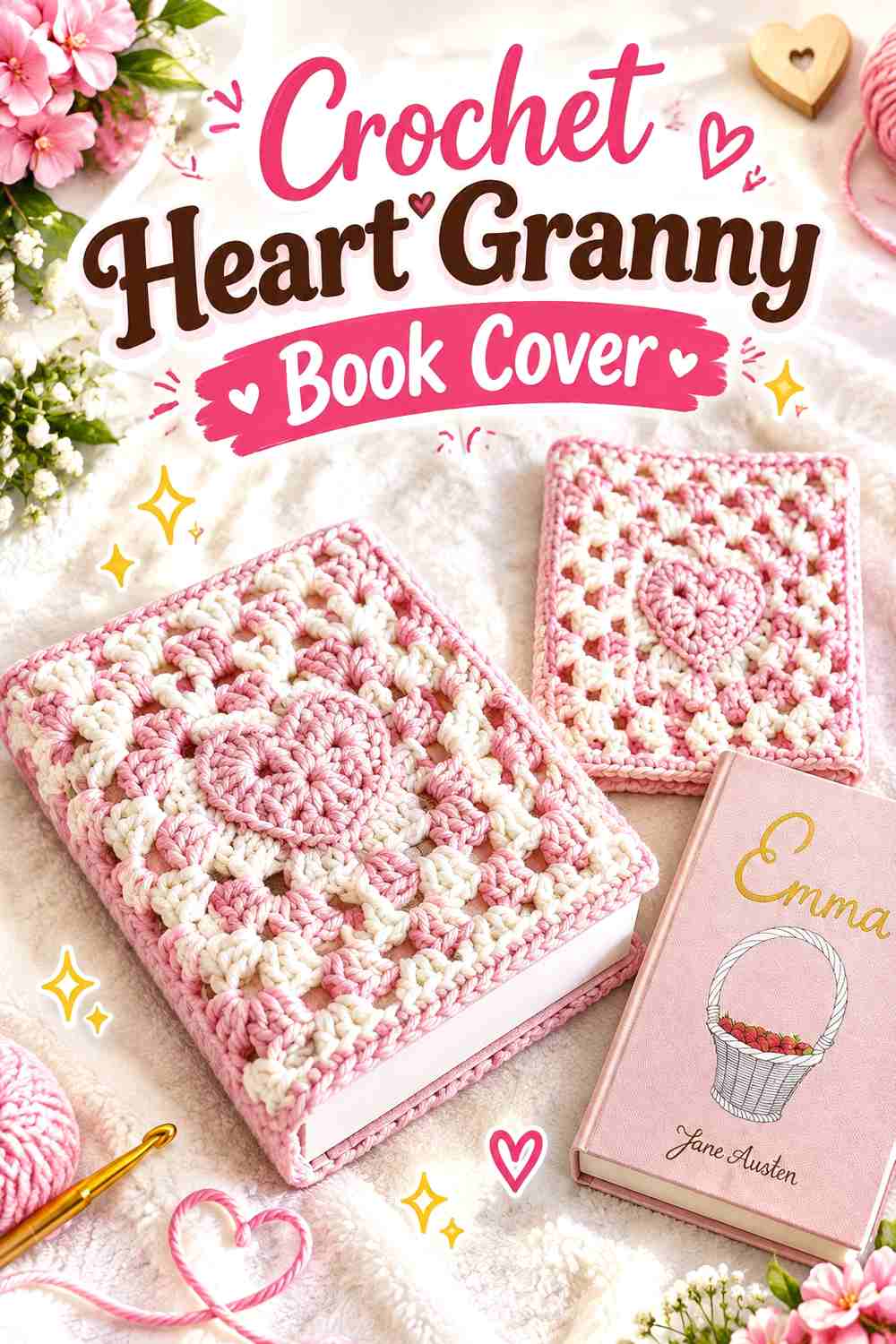 4. Crochet Heart Granny Book Cover