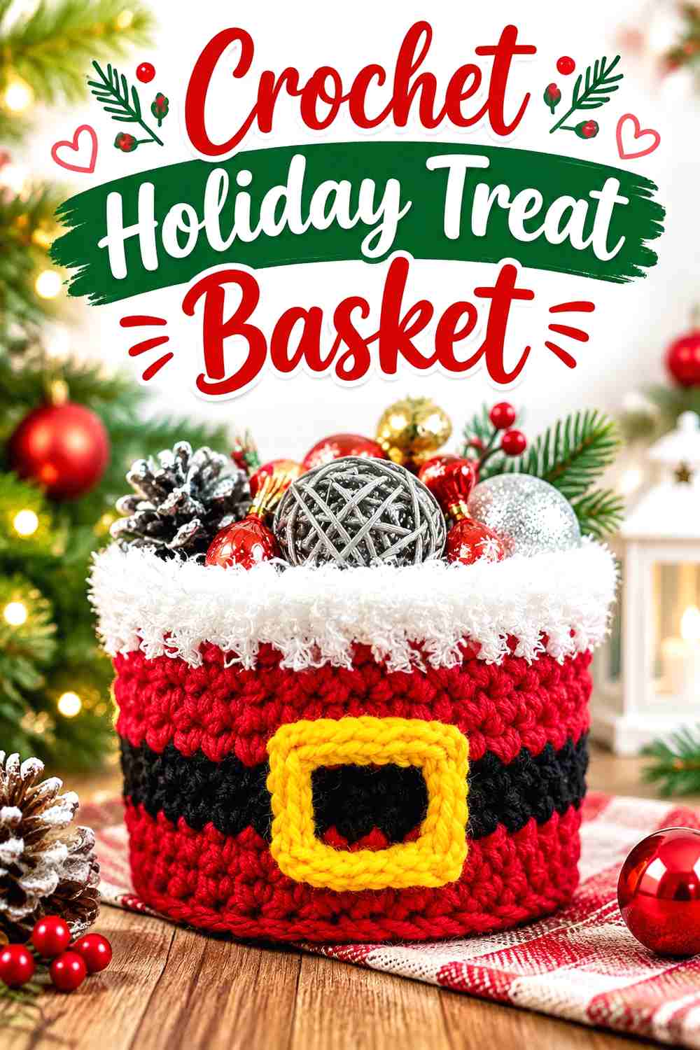21. Crochet Holiday Treat Basket