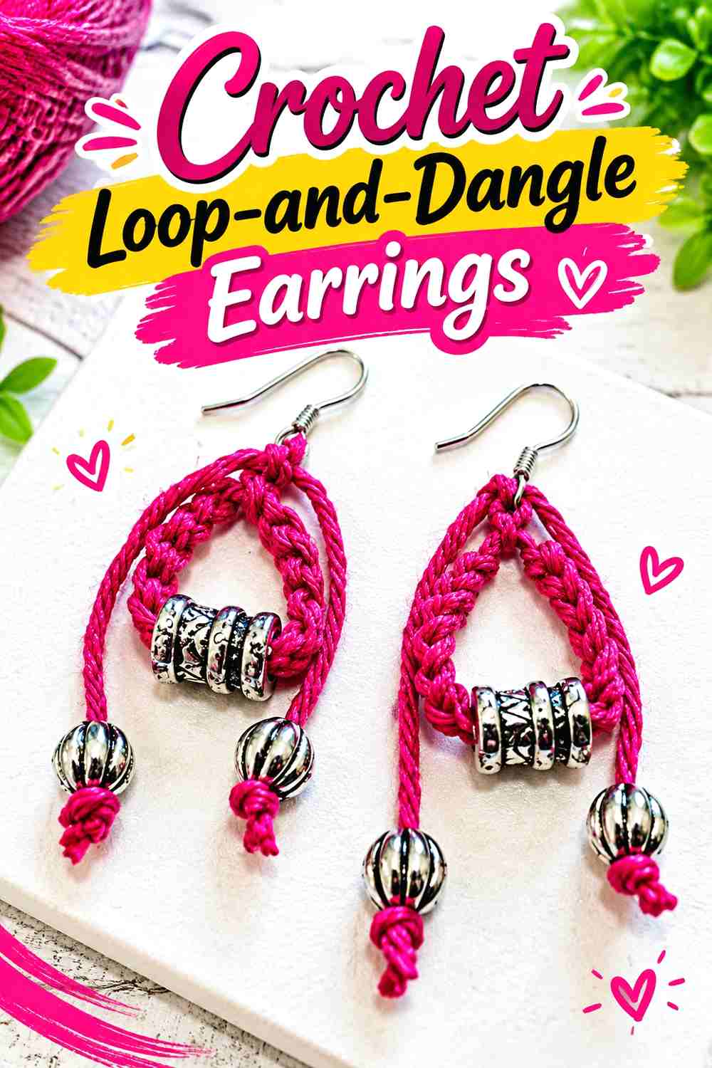 6. Crochet Loop And Dangle Earrings