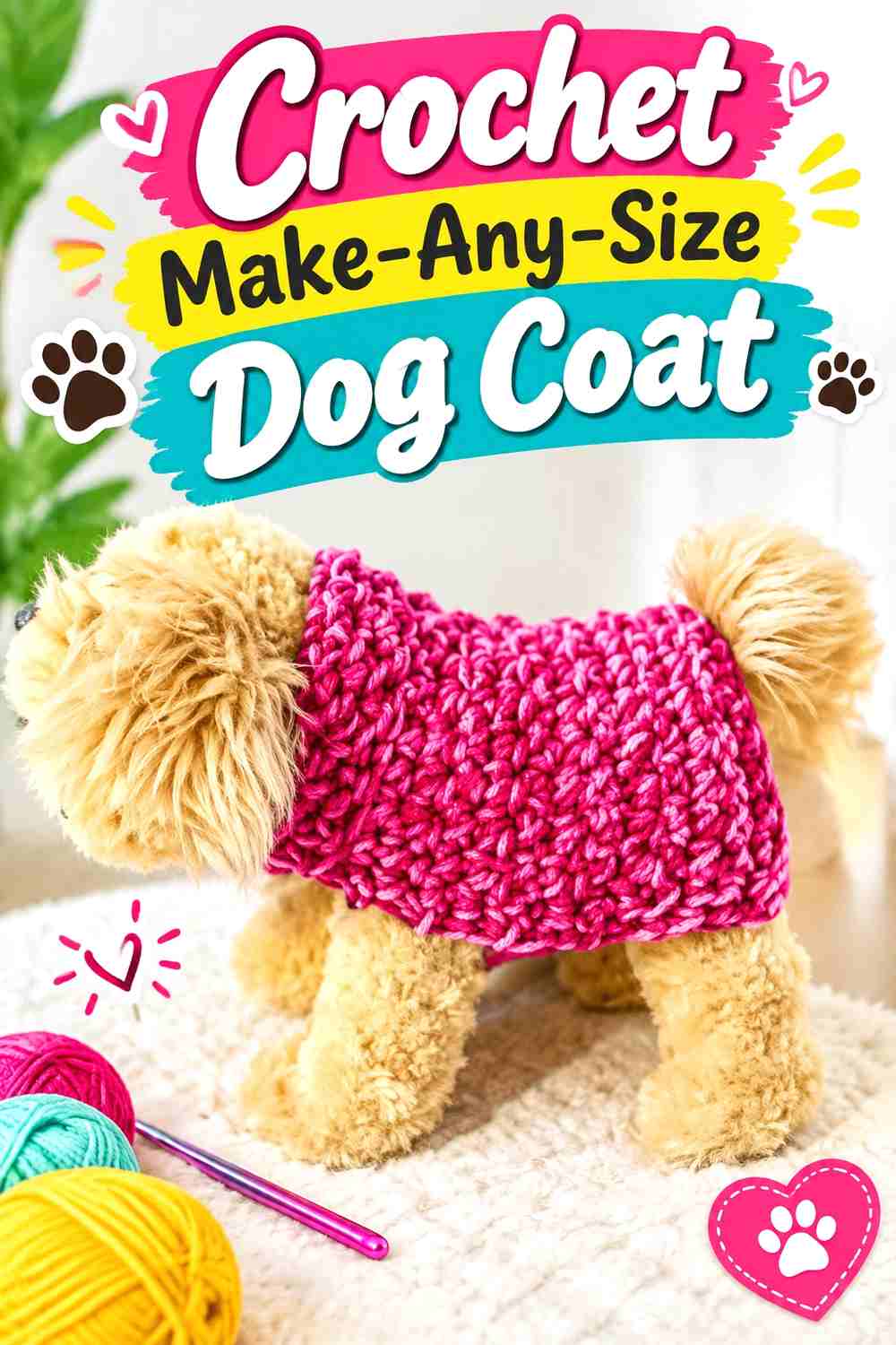 17. Crochet Make-Any-Size Dog Coat