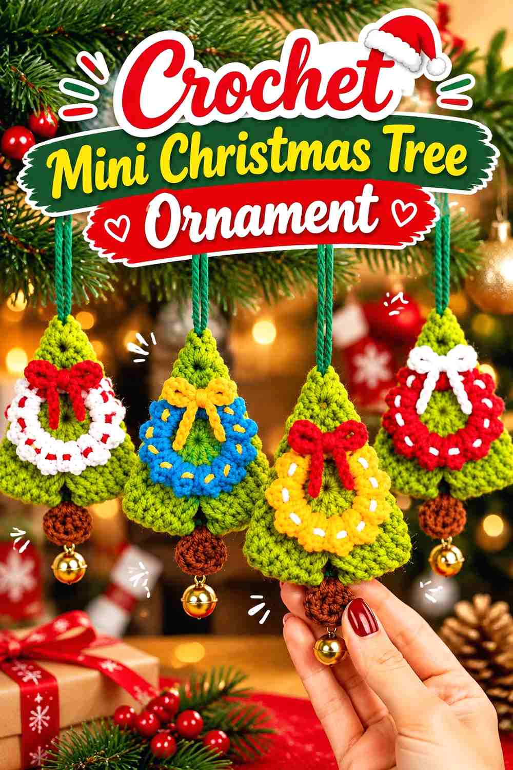 17. Crochet Mini Christmas Tree Ornament