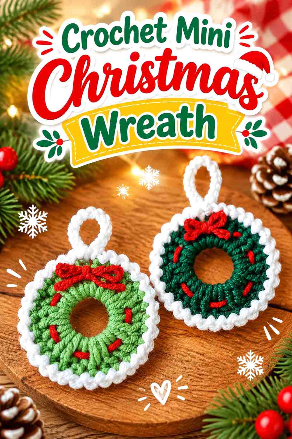 1. Crochet Mini Christmas Wreath