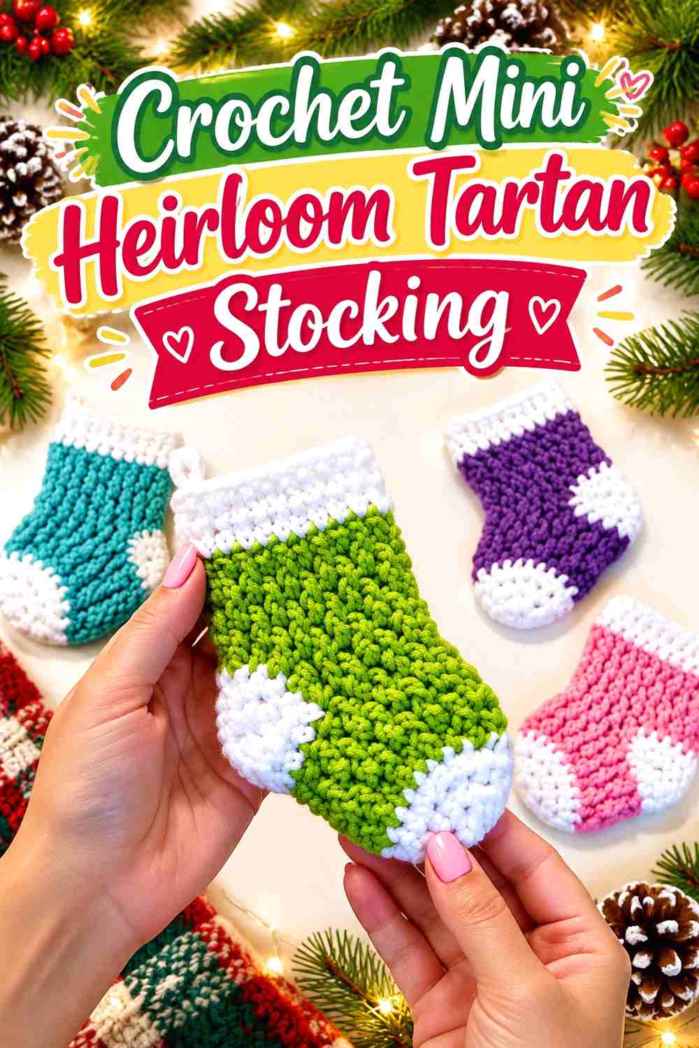 13. Crochet Mini Heirloom Tartan Stocking