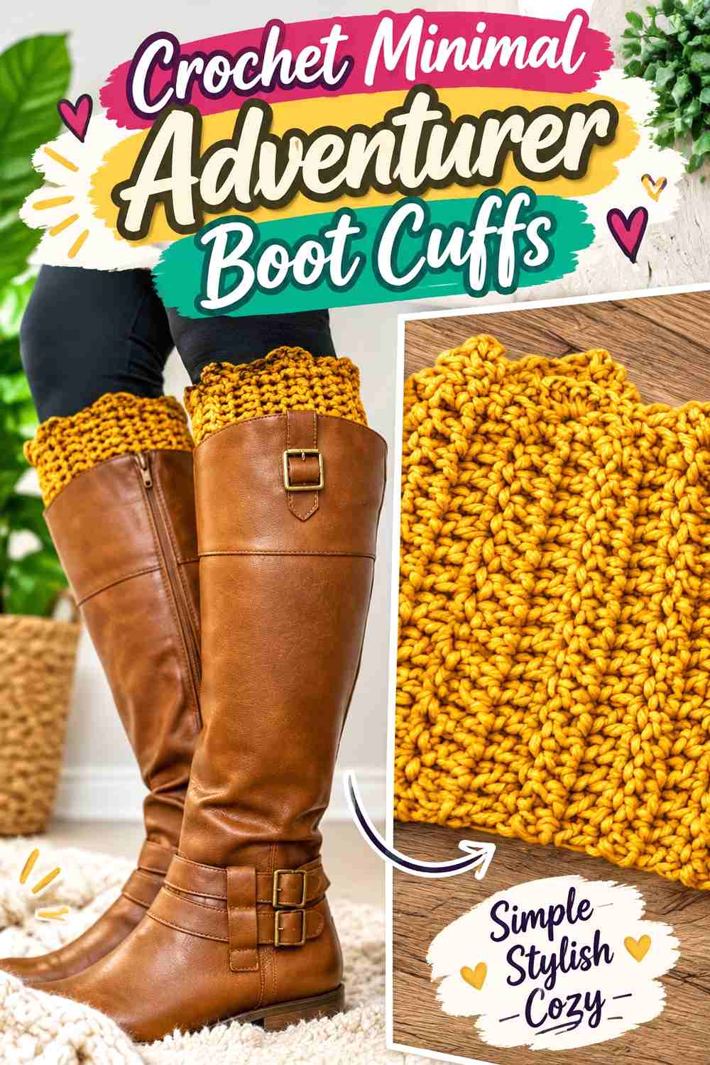12. Crochet Minimal Adventurer Boot Cuffs