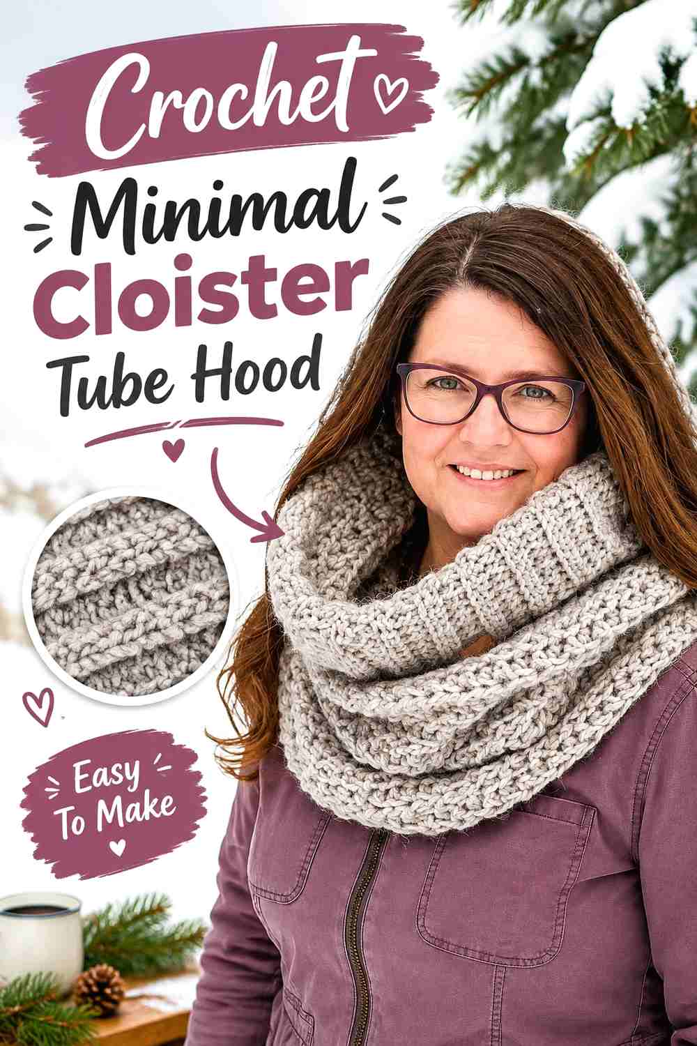 11. Crochet Minimal Cloister Tube Hood