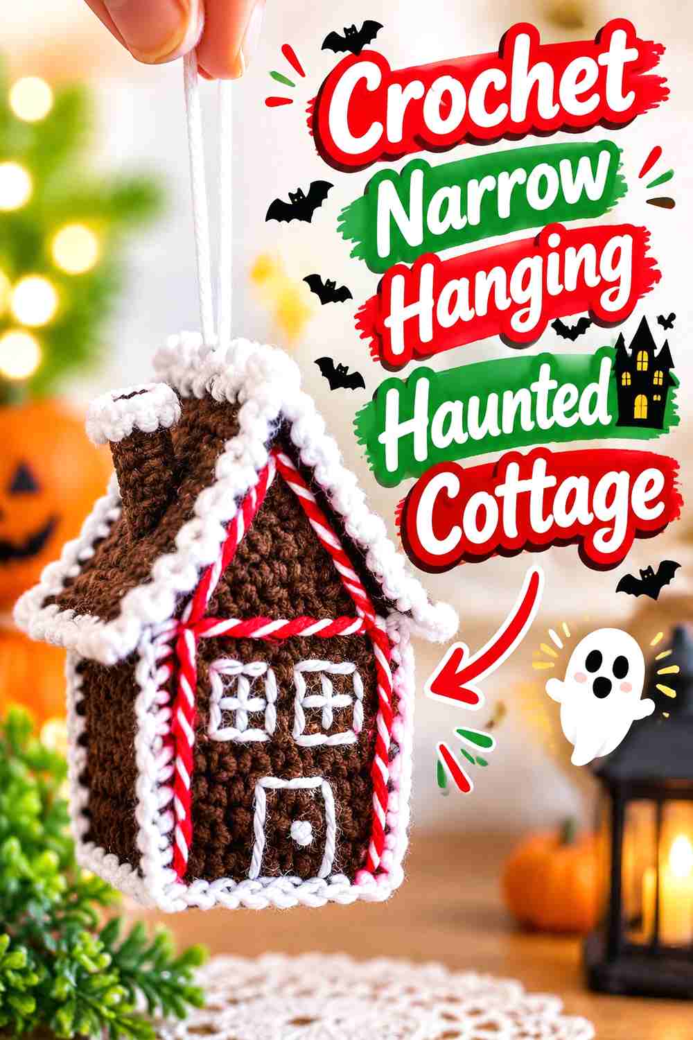 19. Crochet Narrow Hanging Haunted Cottage