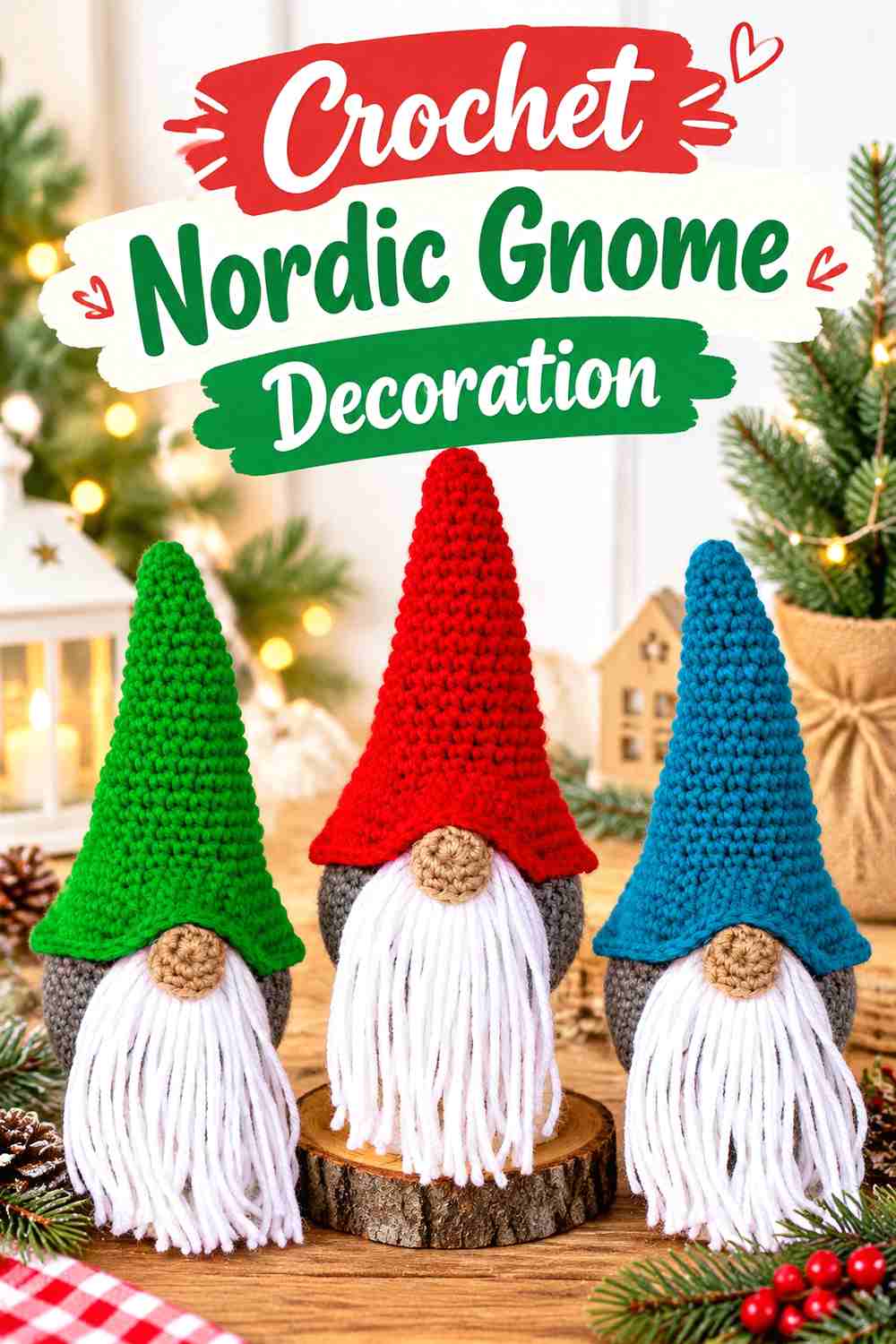 9. Crochet Nordic Gnome Decoration