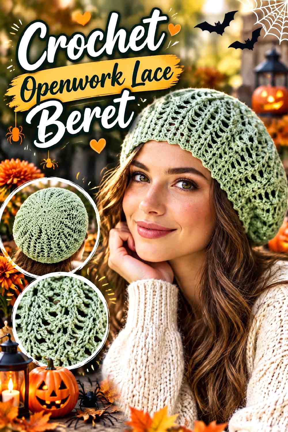 6. Crochet Openwork Lace Beret