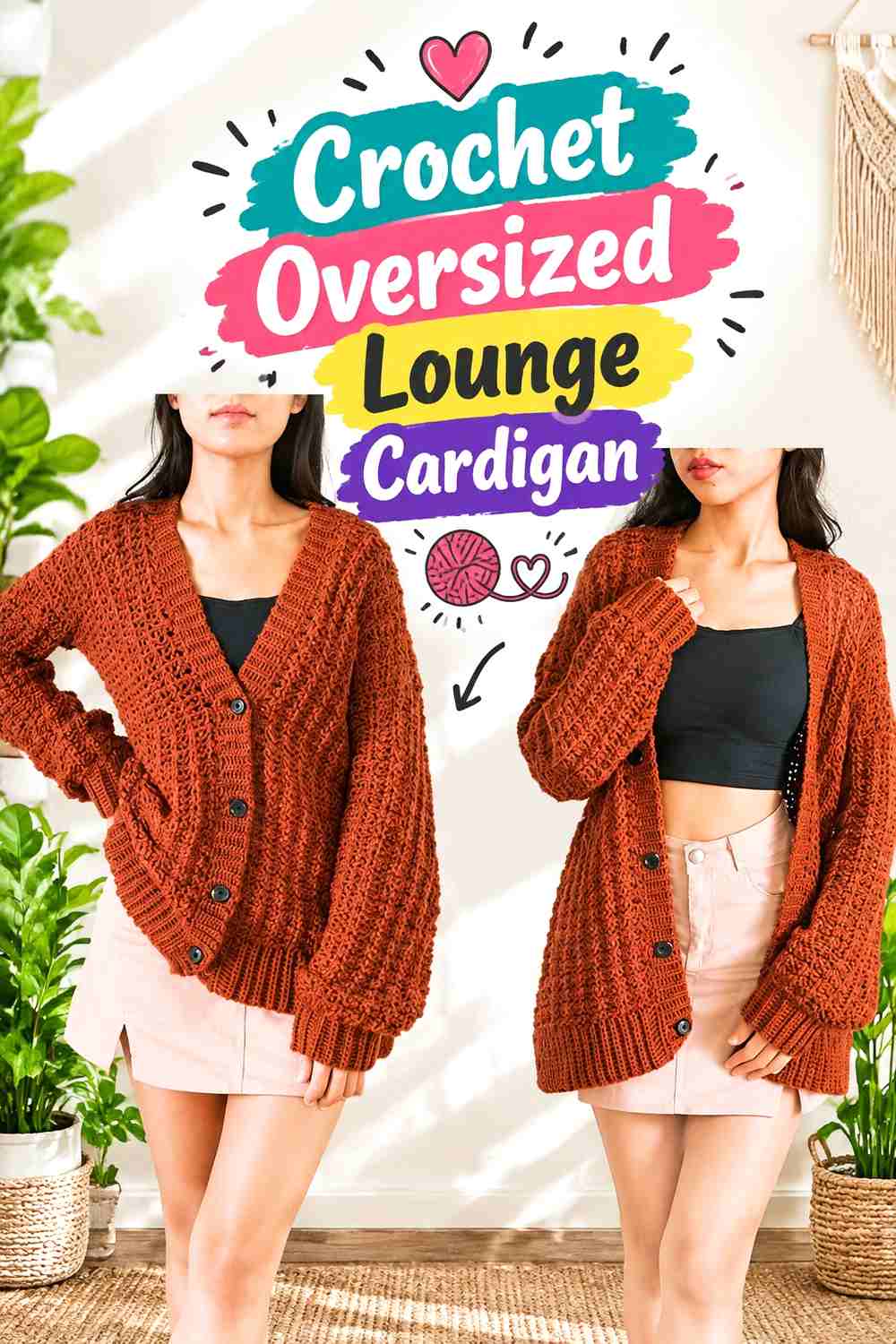 5. Crochet Oversized Lounge Cardigan