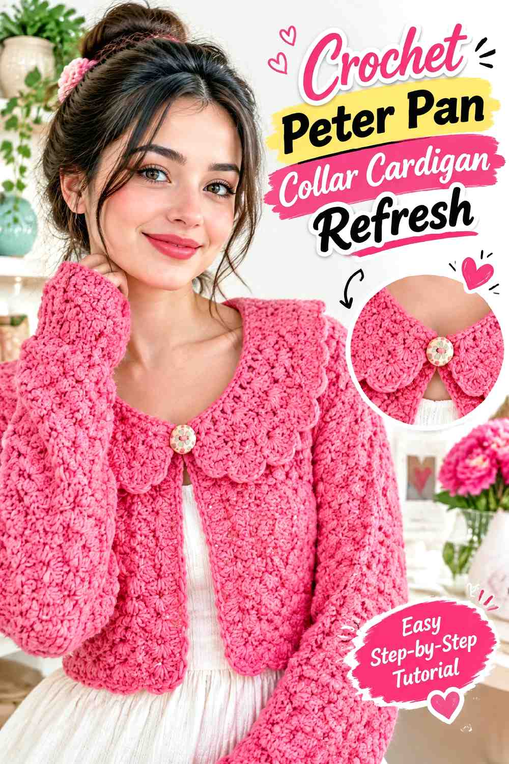 6. Crochet Peter Pan Collar Cardigan Refresh