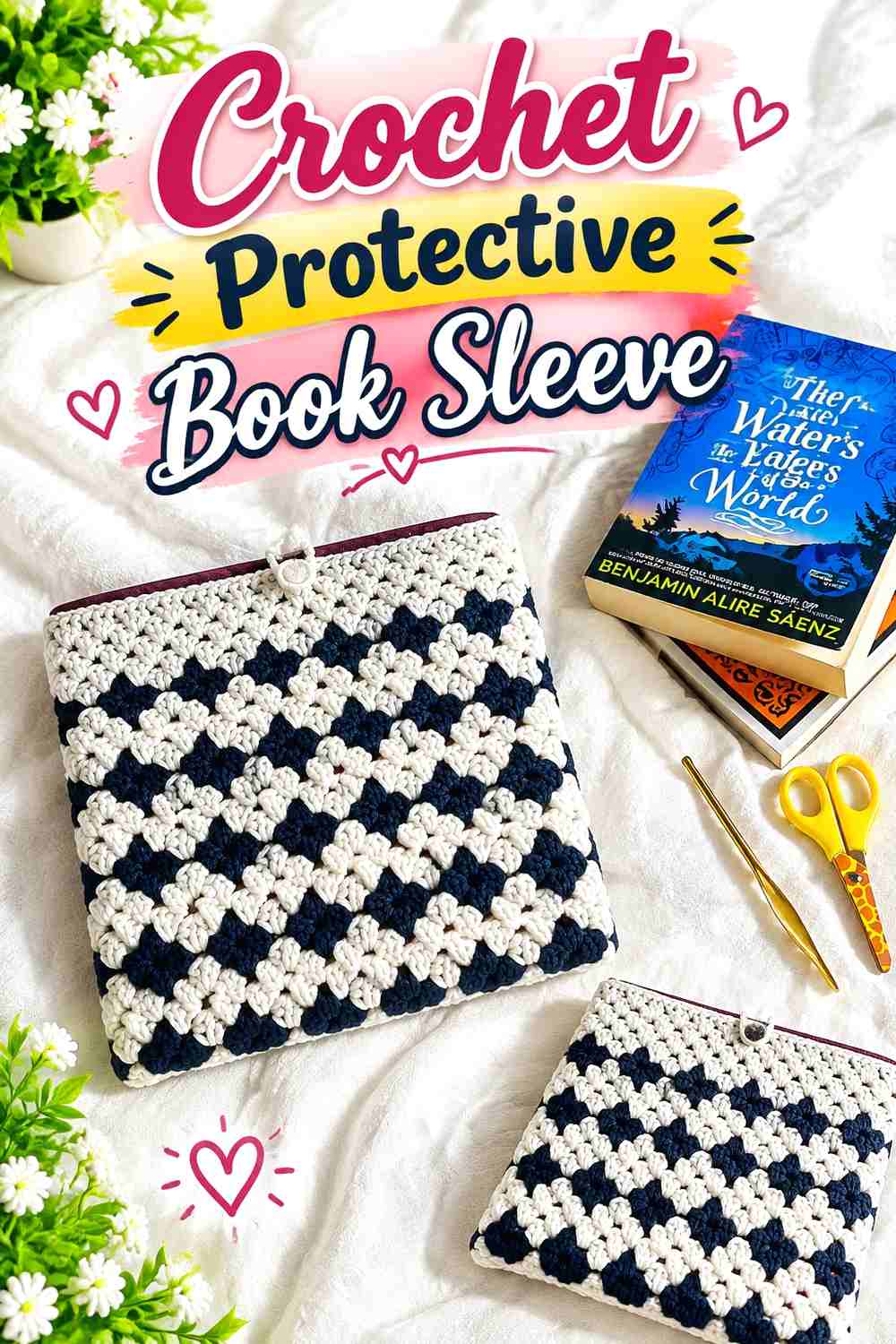 2. Crochet Protective Book Sleeve