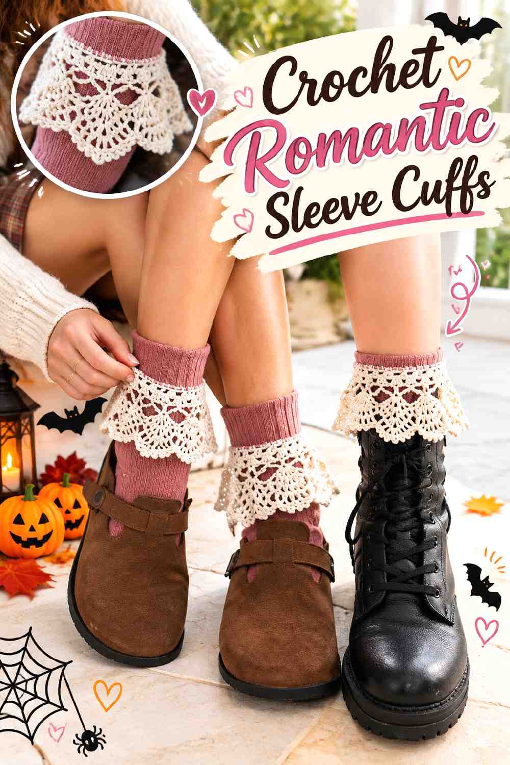 4. Crochet Romantic Sleeve Cuffs