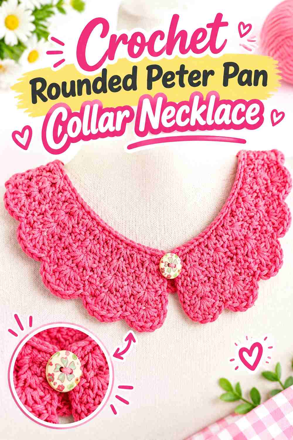 1. Crochet Rounded Peter Pan Collar Necklace
