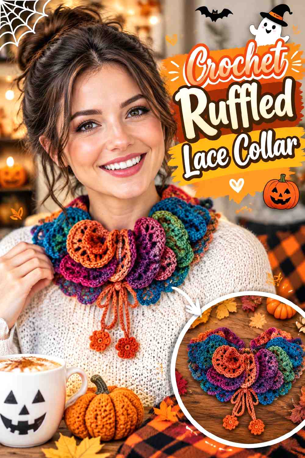 3. Crochet Ruffled Lace Collar