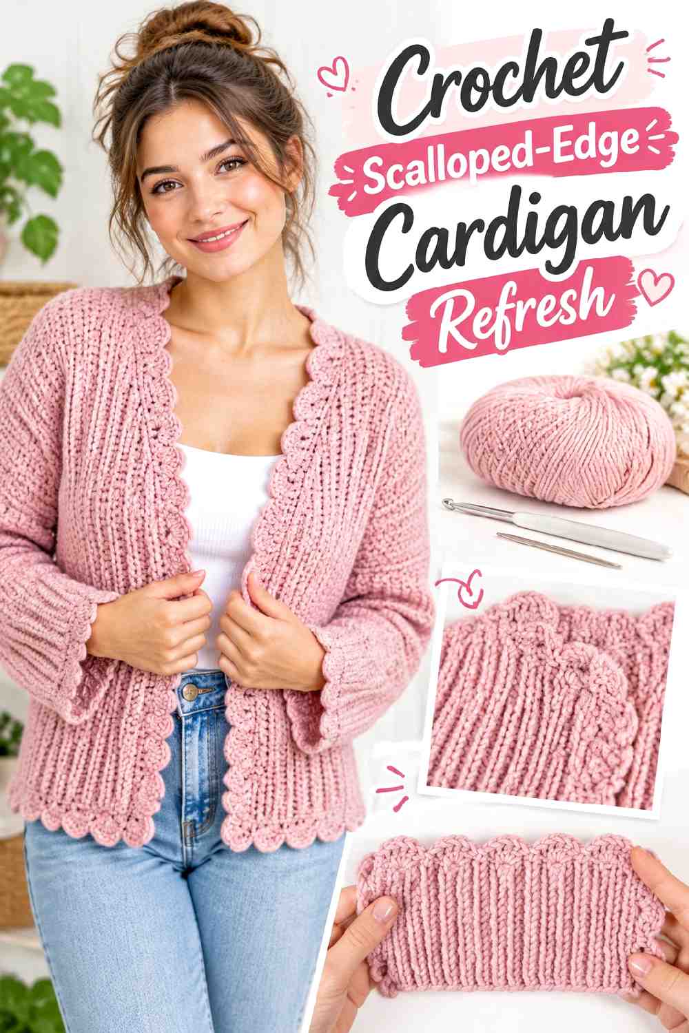 17. Crochet Scalloped Edge Cardigan Refresh