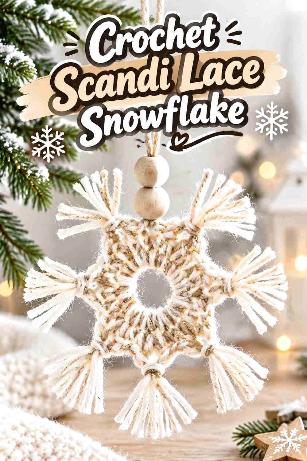 2. Crochet Scandi Lace Snowflake