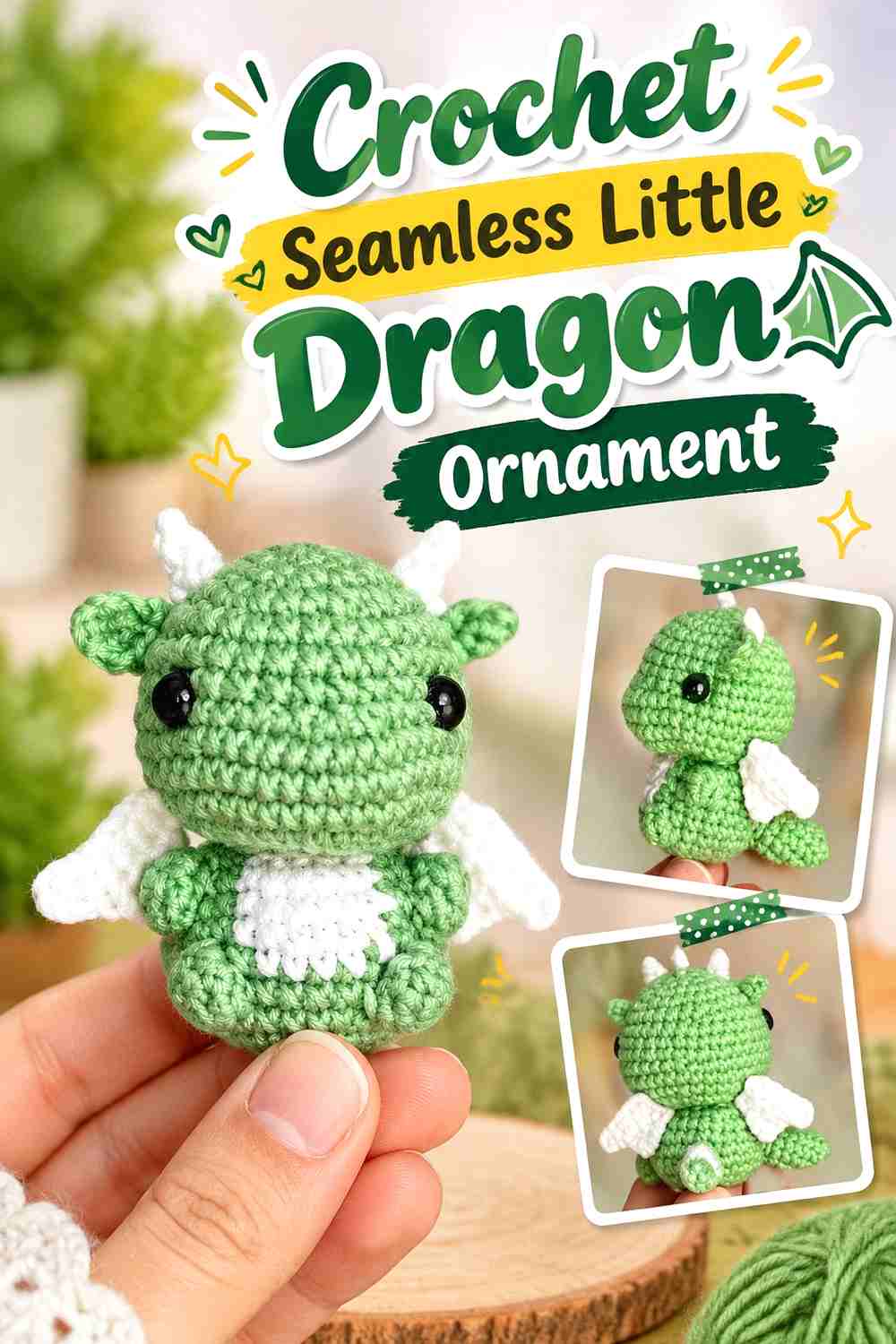 2. Crochet Seamless Little Dragon Ornament