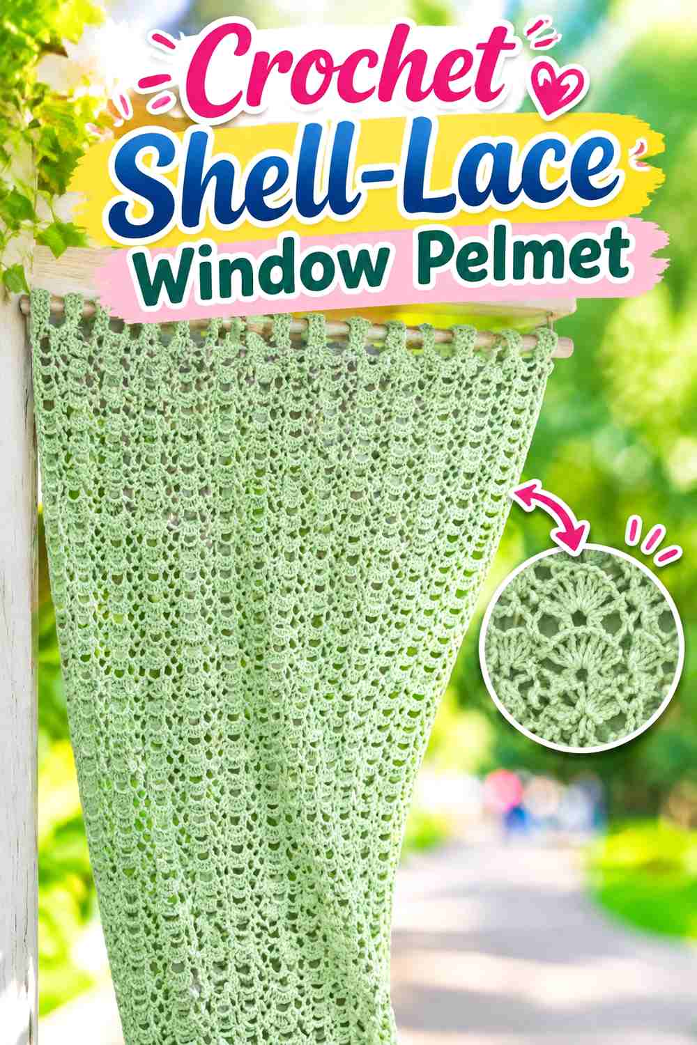 11. Crochet Shell-Lace Window Pelmet