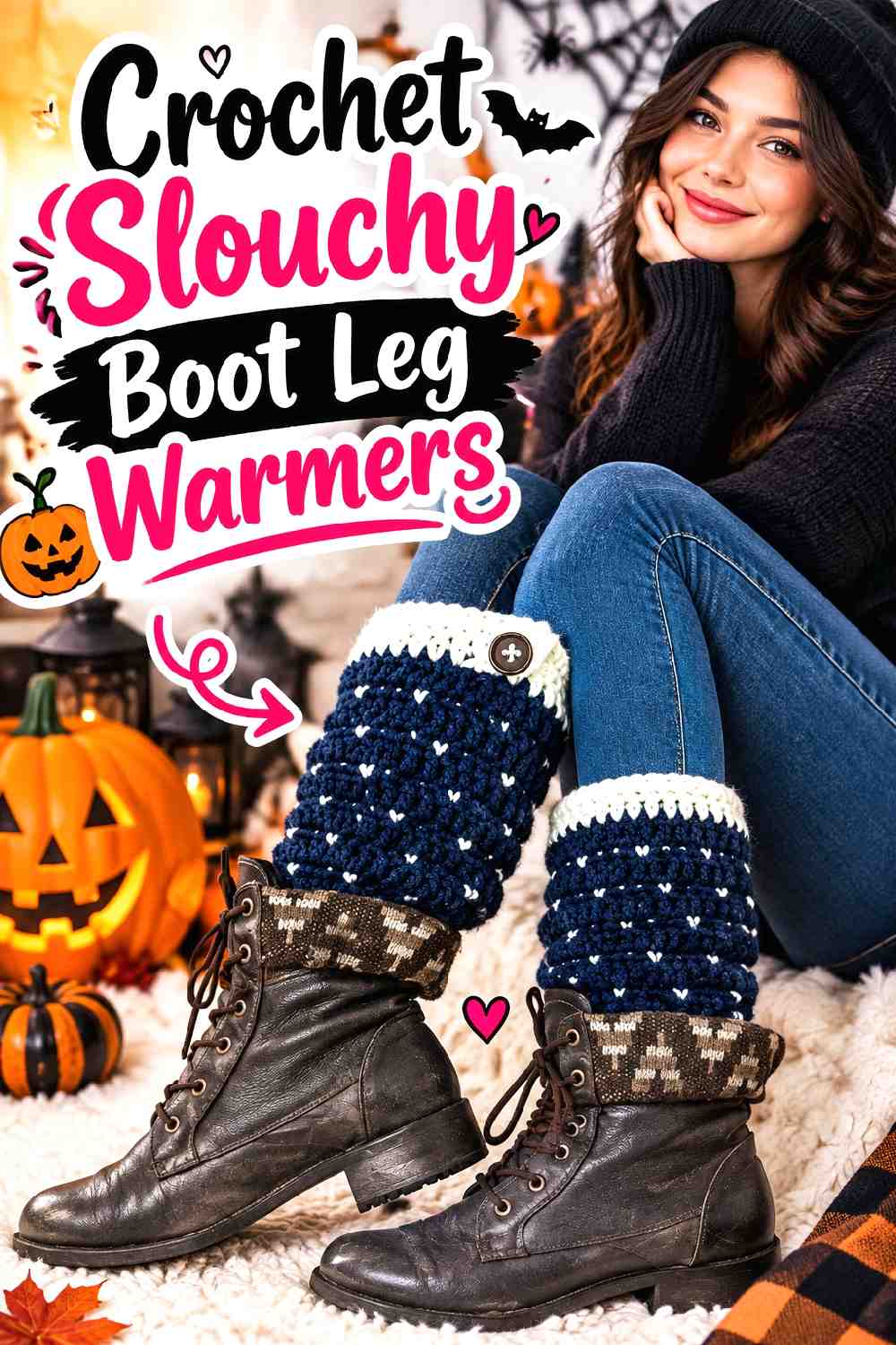13. Crochet Slouchy Boot Leg Warmers