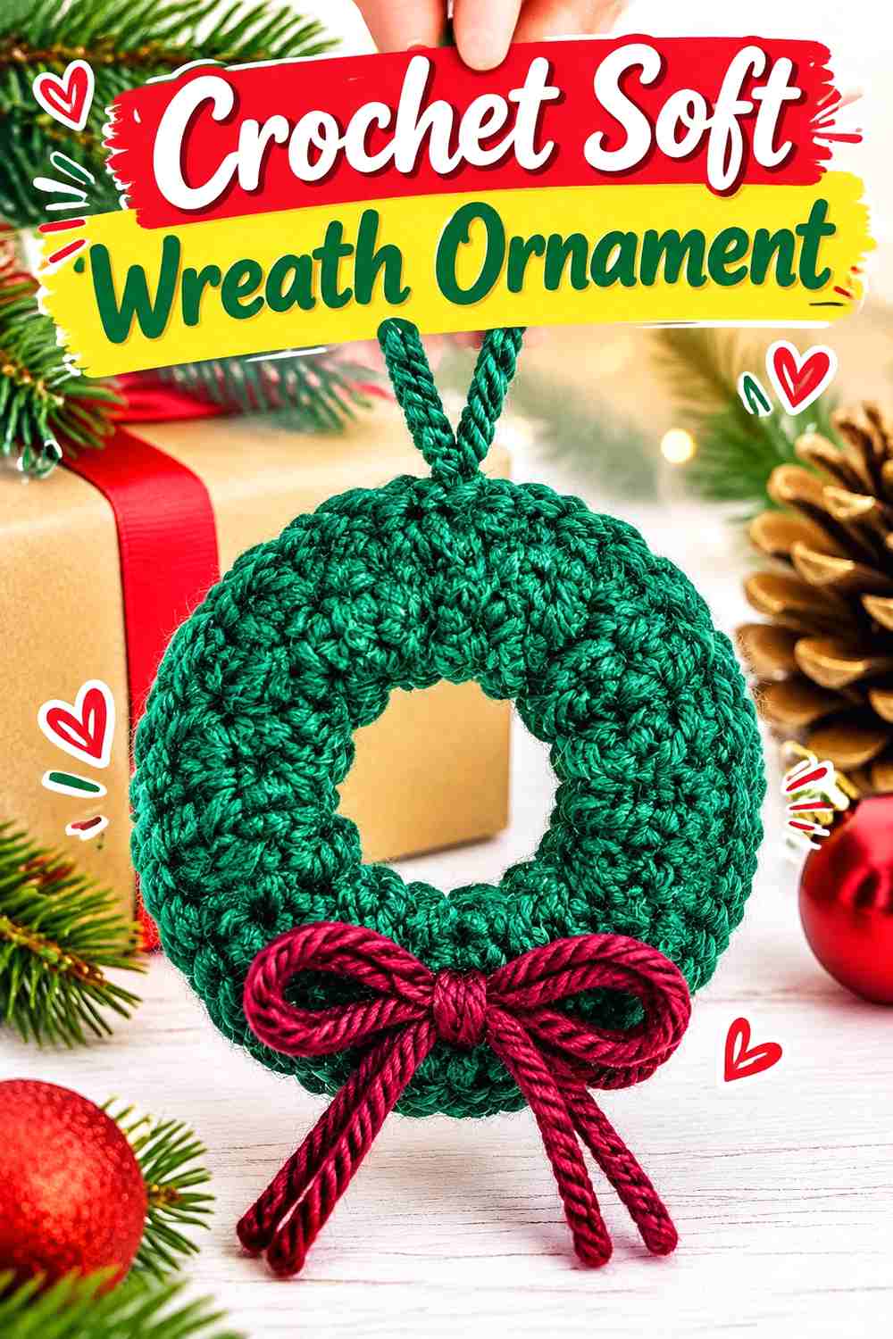 16. Crochet Soft Wreath Ornament