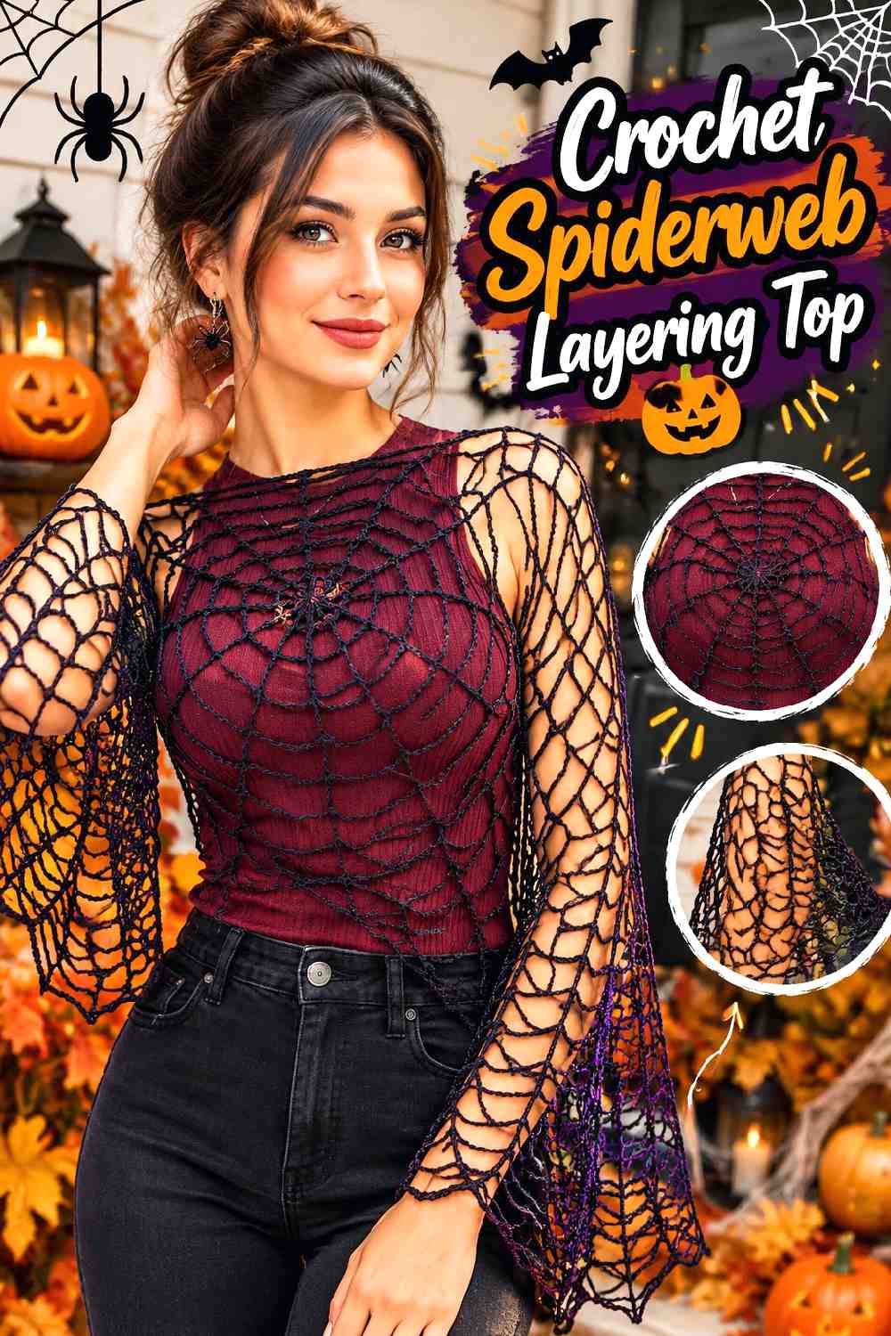12. Crochet Spiderweb Layering Top