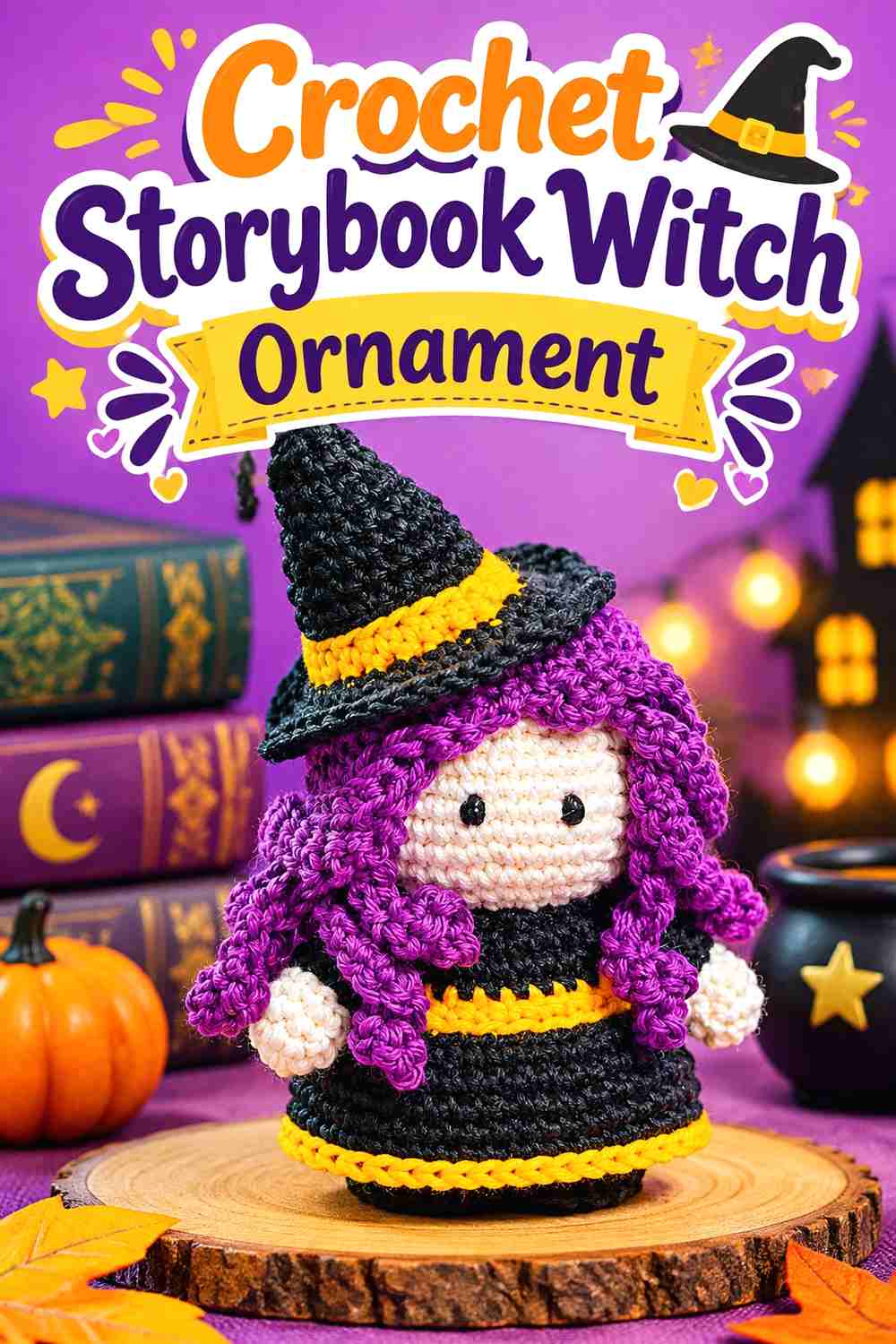 1. Crochet Storybook Witch Ornament