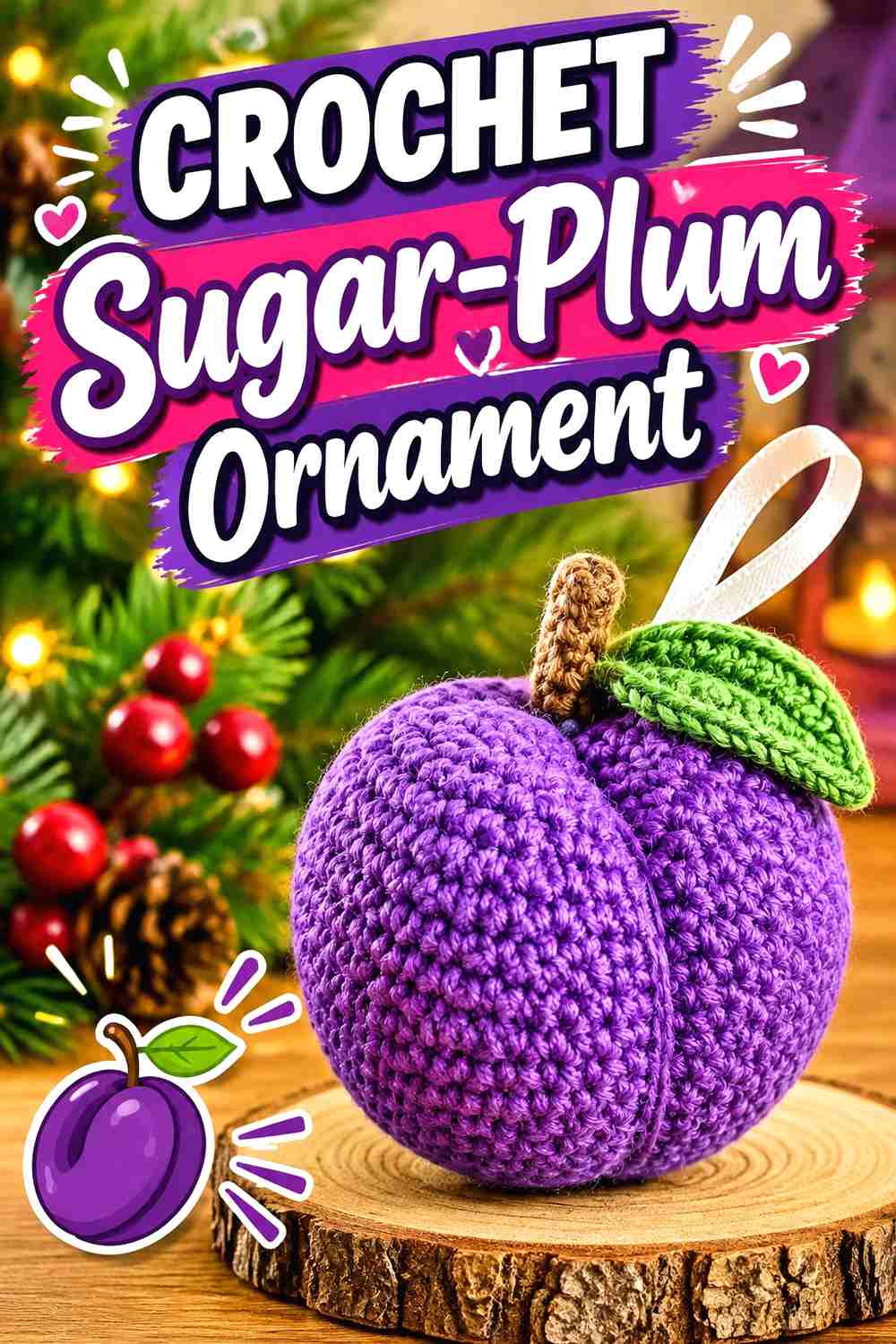 14. Crochet Sugar-Plum Ornament