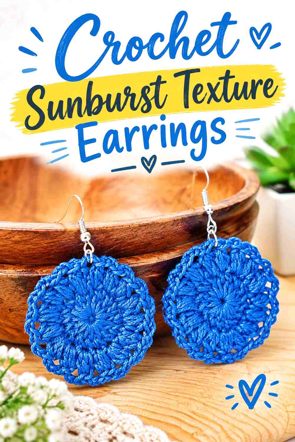 10. Crochet Sunburst Texture Earrings