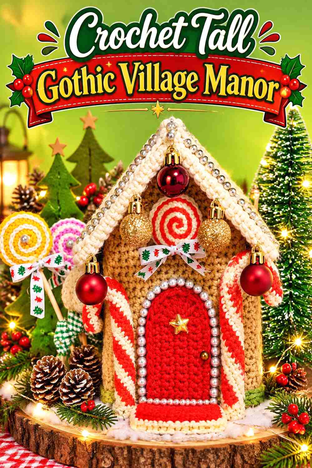 11. Crochet Tall Gothic Village Manor