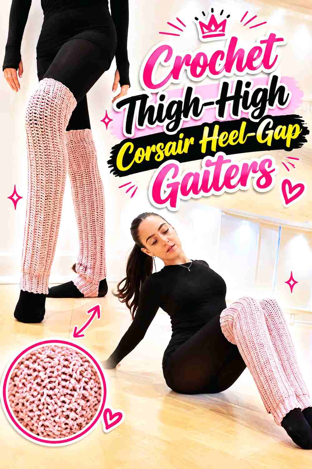 18. Crochet Thigh-High Corsair Heel-Gap Gaiters