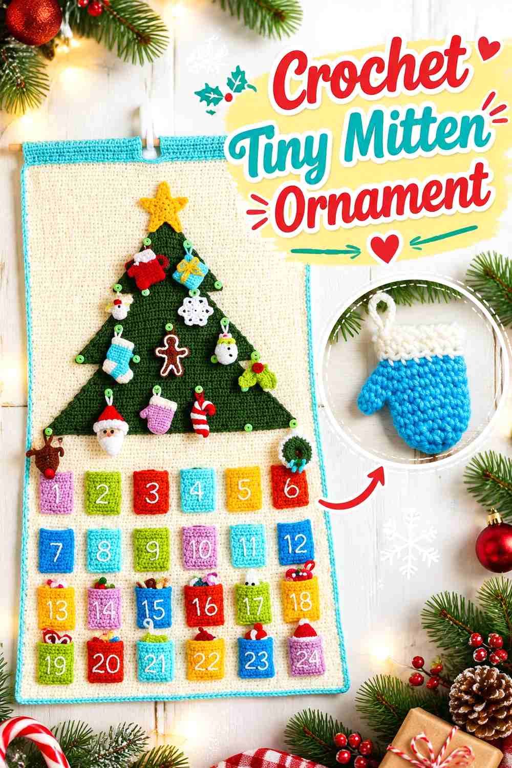 3. Crochet Tiny Mitten Ornament