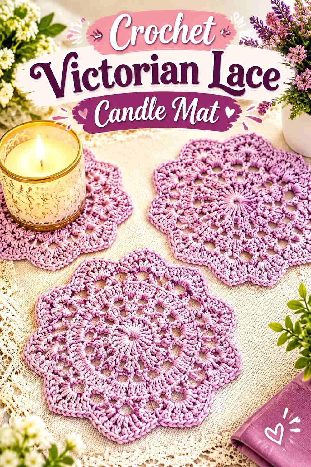 Crochet Victorian Lace Candle Mat