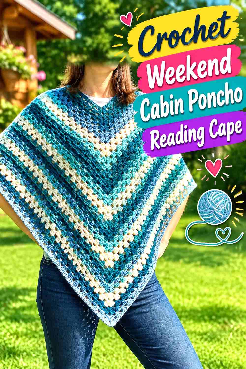 8. Crochet Weekend Cabin Poncho Reading Cape