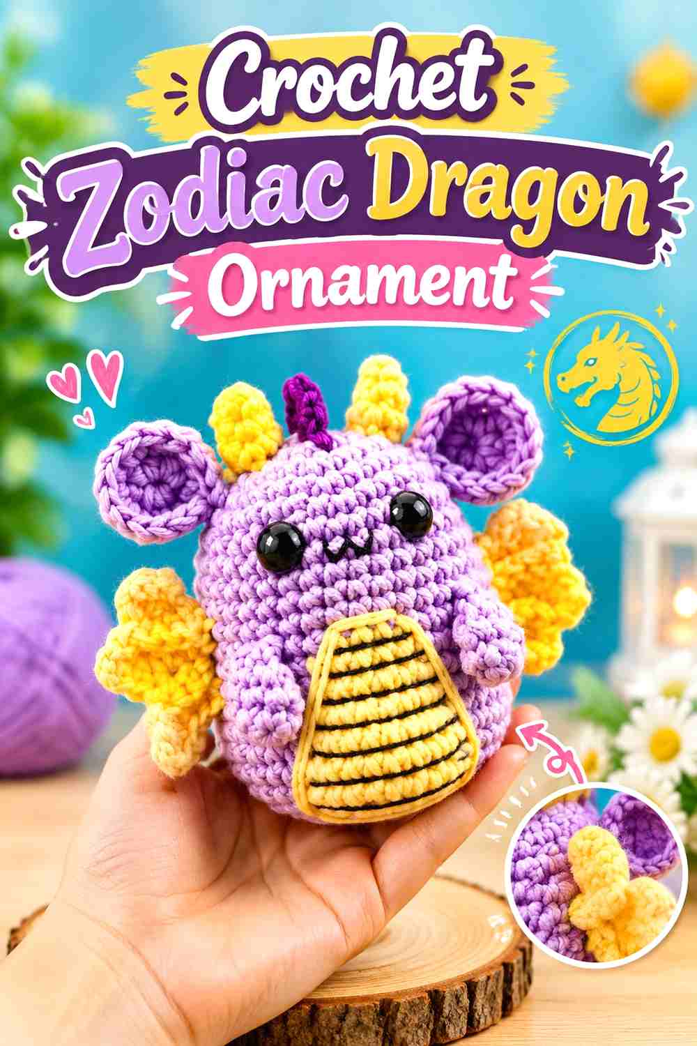 7. Crochet Zodiac Dragon Ornament
