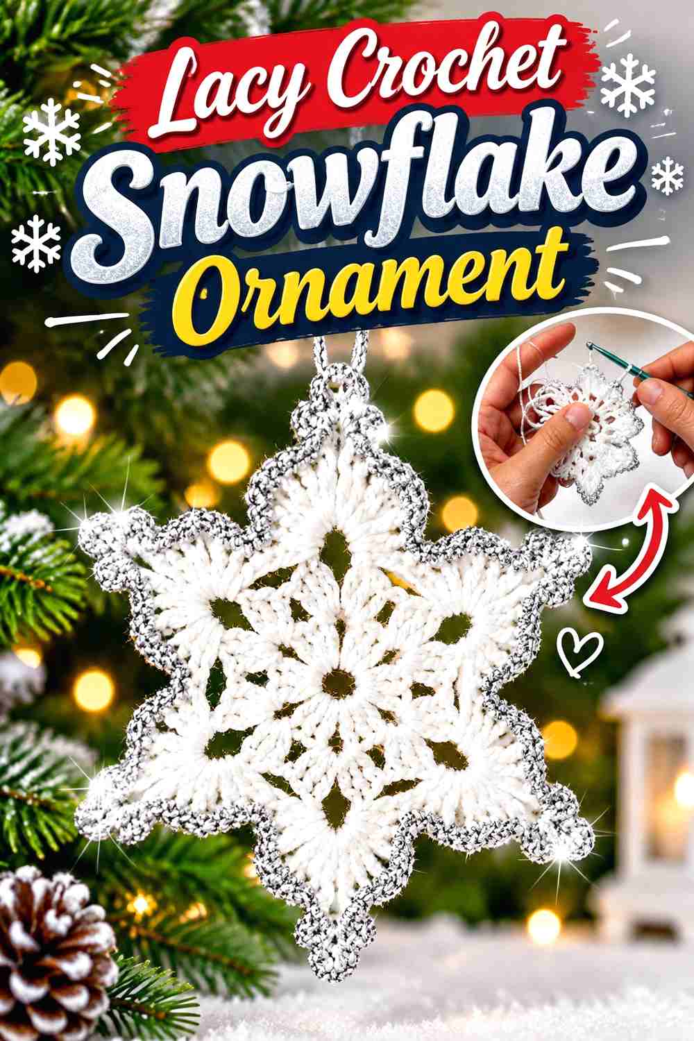 1. Lacy Crochet Snowflake Ornament