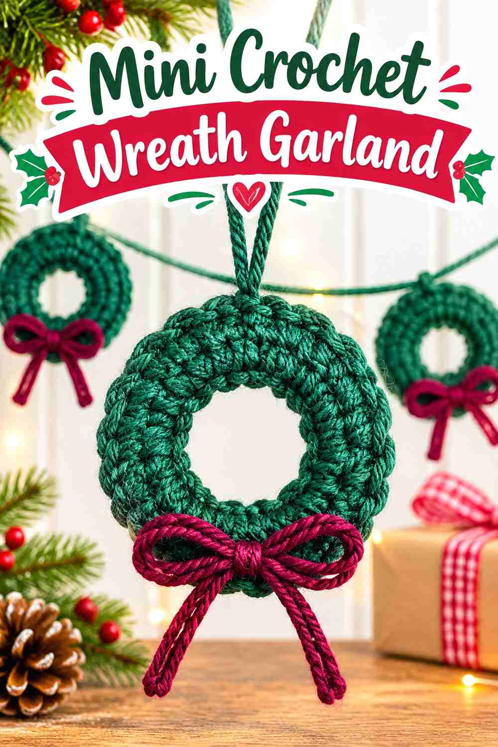15. Mini Crochet Wreath Garland