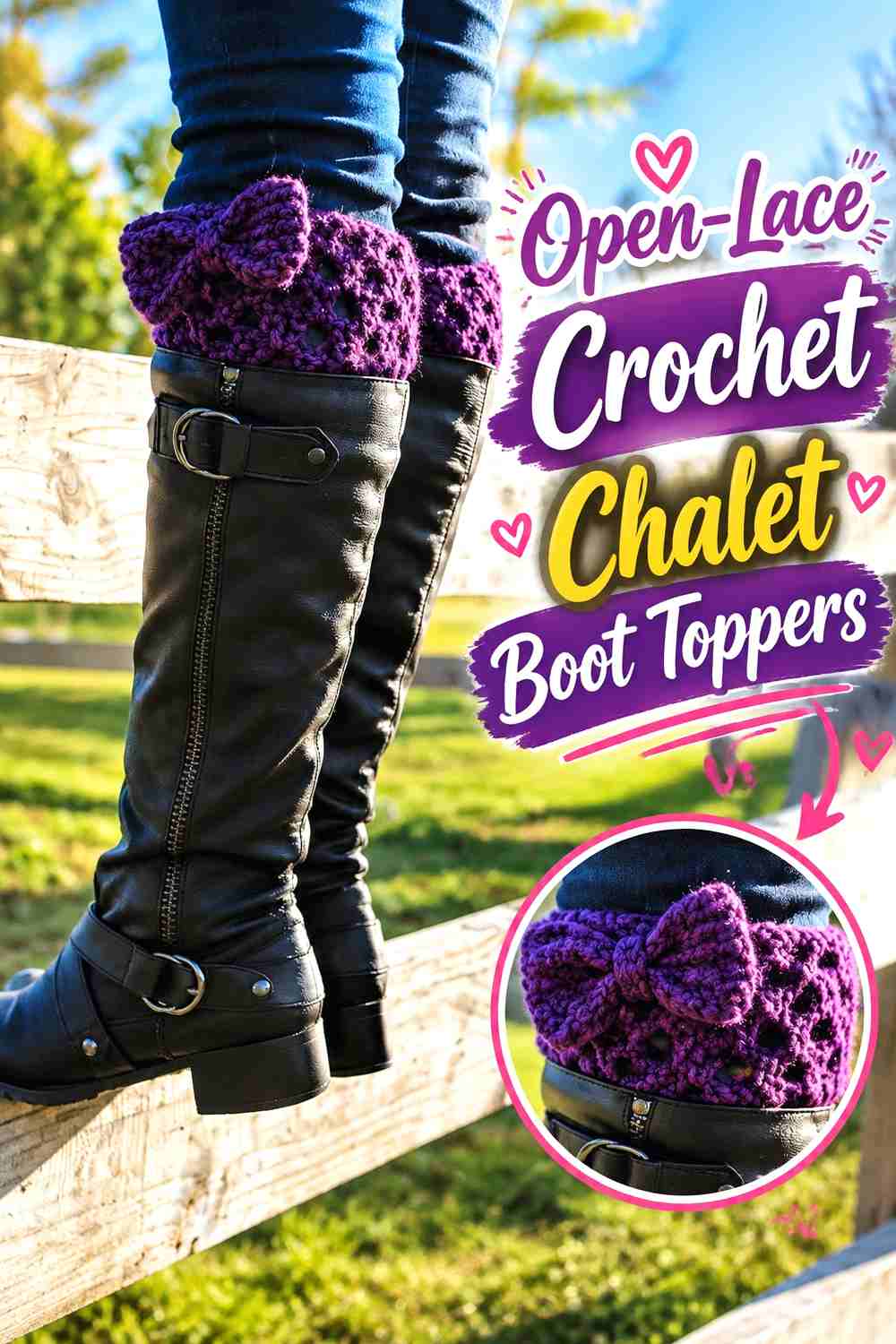 10. Open-Lace Crochet Chalet Boot Toppers