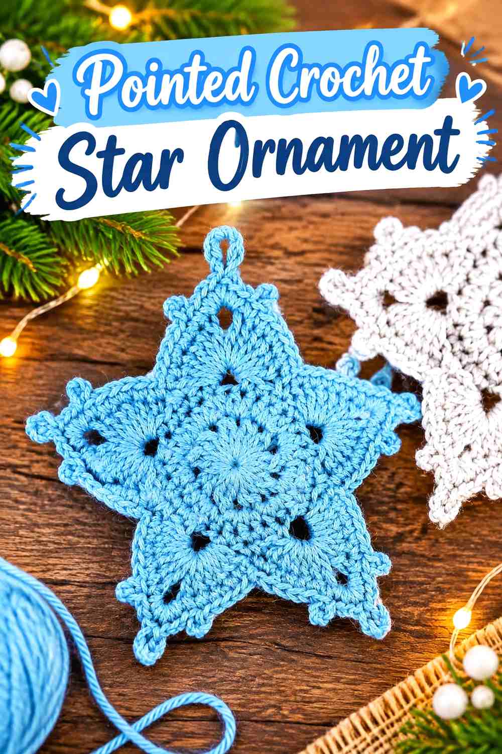 5. Pointed Crochet Star Ornament