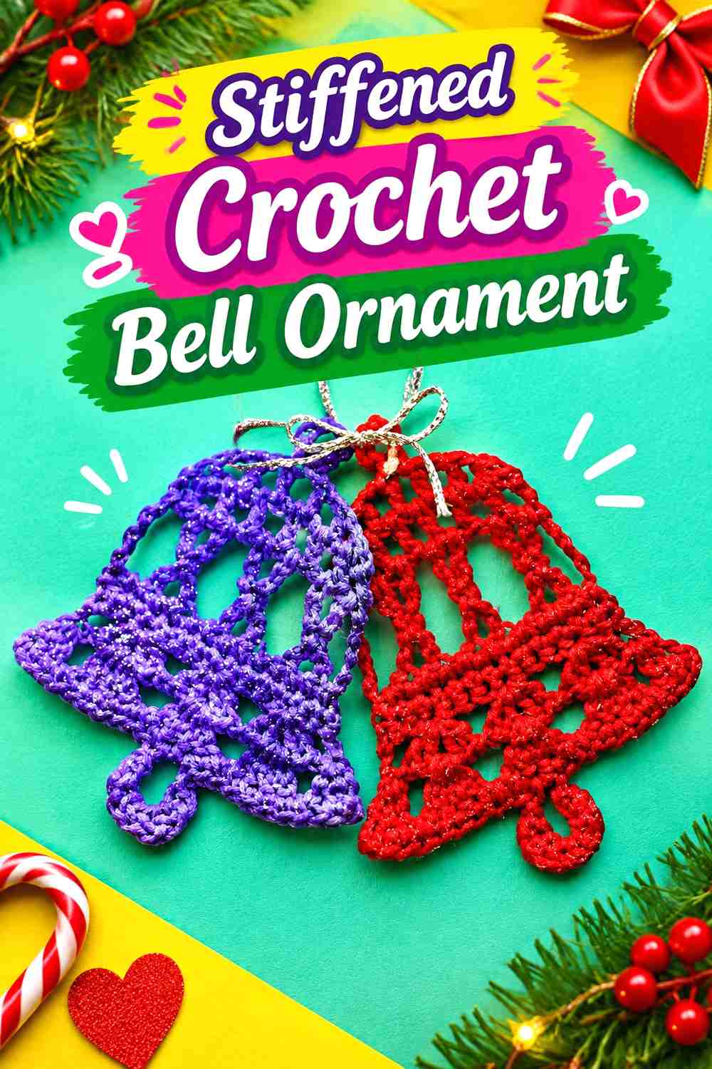 6. Stiffened Crochet Bell Ornament